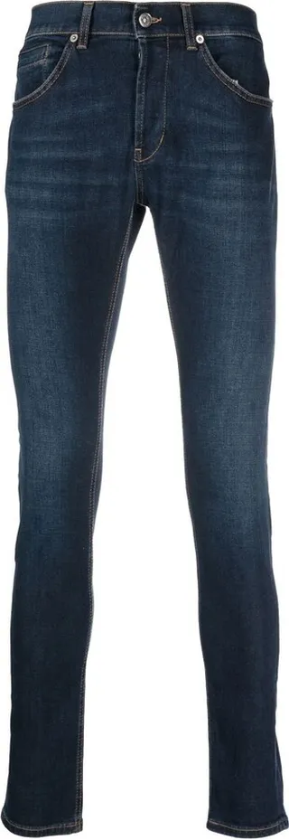 Contrast-Stitched Skinny Jeans