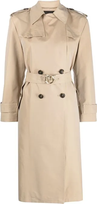 Love Birds-buckle trench coat