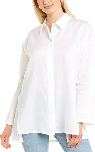 Go>Silk Oversized Linen Tunic