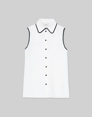 Organic Silk Georgette Button Front Blouse