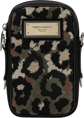 Camouflage jacquard crossbody bag