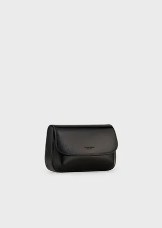 La Prima crinkled patent leather mini bag