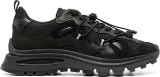 Black Leather Low-Top Sneakers