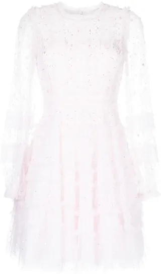 Ruffle-Trim Tulle Dress