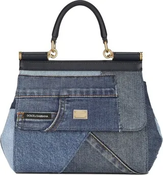 Small Sicily bag in patchwork denim