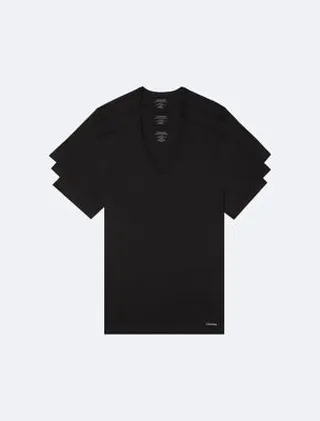 Cotton Slim Fit 3-Pack V-Neck T-Shirt