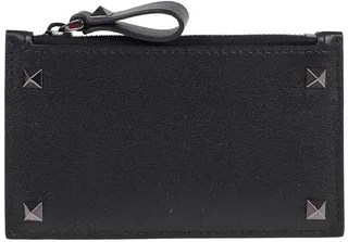 Valentino Garavani Rockstud Zip-Up Cardholder