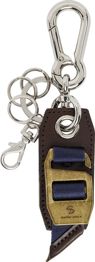 master-piece Brown Hook Buckle Keychain