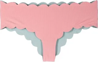Scalloped-Edge Detail Hipster Bikini Bottoms
