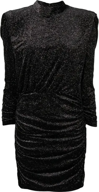 Moon River three-quarter sleeve mini dress
