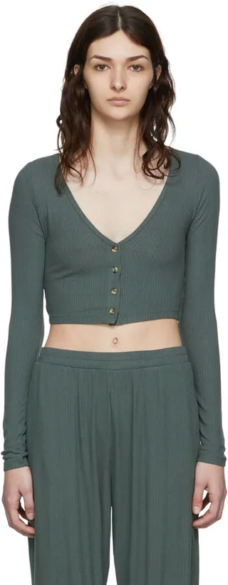 Alo Green Modal Cardigan