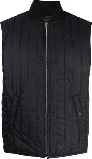 High-Neck Quilted Gilet