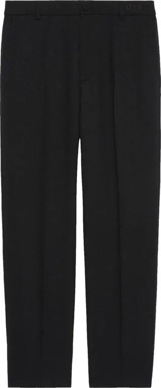 Piped-Trim Cropped Trousers