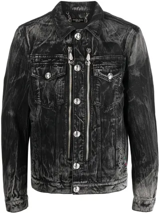 Logo-Print Denim Jacket