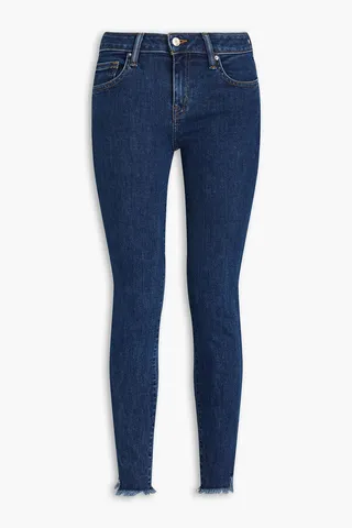 Jarod cropped faded mid-rise skinny jeans