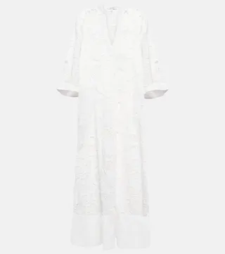 Lace cotton maxi dress