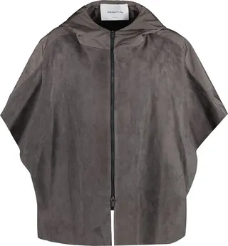 Suede Cape Coat