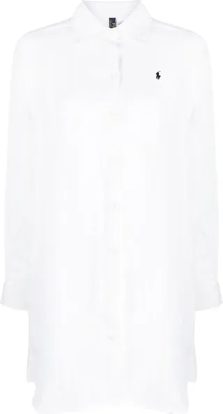 Embroidered Logo Long-Sleeve Shirt