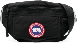 Black Logo Patch Belt Bag