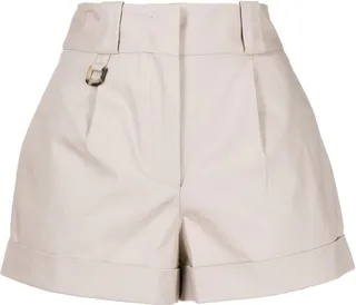 High-Waisted Cotton Shorts