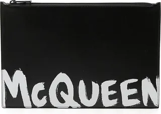 Alexander McQueen Graffiti Logo Clutch Bag
