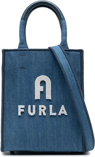 mini Opportunity denim tote bag