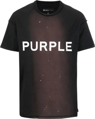 logo-print textured jersey T-shirt