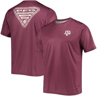 Men's Columbia Maroon Texas A & M Aggies Terminal Tackle Omni-Shade T-shirt
