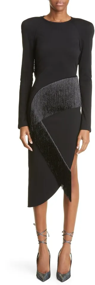 Tess Fringe Jersey Dress