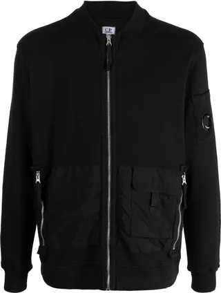 Logo-Plaque Cotton Bomber Jacket