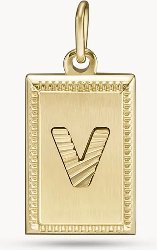 Oh So Charming Gold-Tone Stainless Steel Initial Charm JF04270710