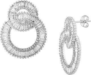 14K White Gold & 2.57 TCW Diamond Round Drop Earrings