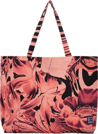 Rassvet Pink Flower Print Tote