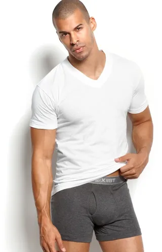 2(x)ist Men's Essential 3 Pack Jersey V-Neck T-Shirt