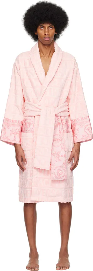 Versace Underwear Pink 'I Heart Baroque' Robe