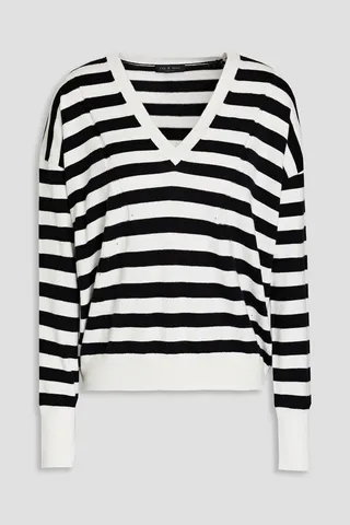 Bevan striped cotton and cashmere-blend sweater