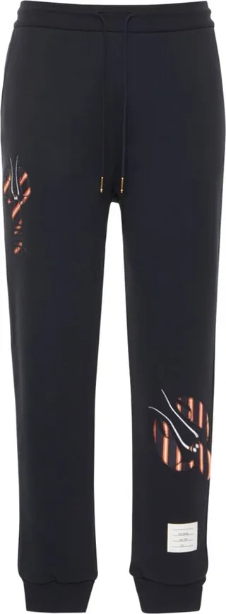 Lobster embroidered jersey sweatpants