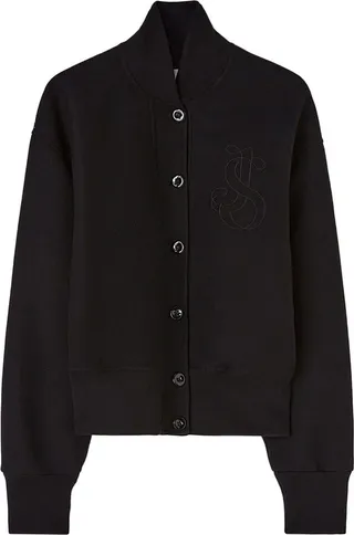 Embroidered-Logo Padded Bomber Jacket