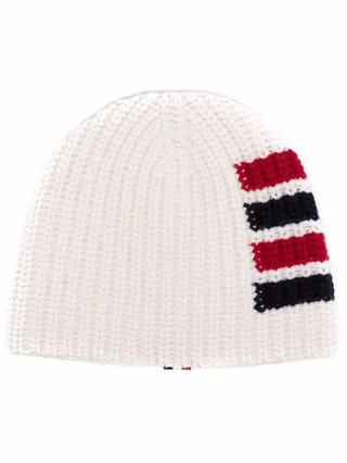 4-Bar stripe merino beanie