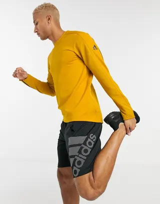 adidas Training cold ready sweat in yellow