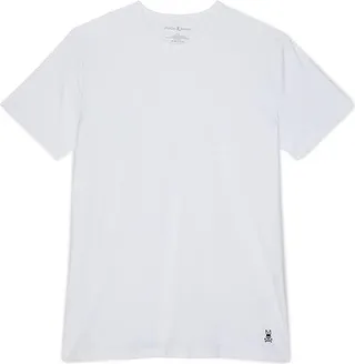 Psycho Bunny 2-Pack Crew Neck Underwear Tee (White) Men's Clothing