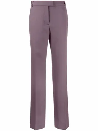High-Waisted Straight-Leg Trousers