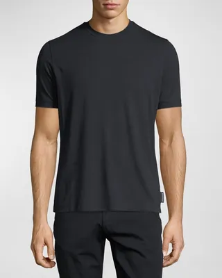 Basic Short-Sleeve Solid Crewneck T-Shirt