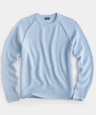 Nomad Cashmere Crewneck in Blue Willow