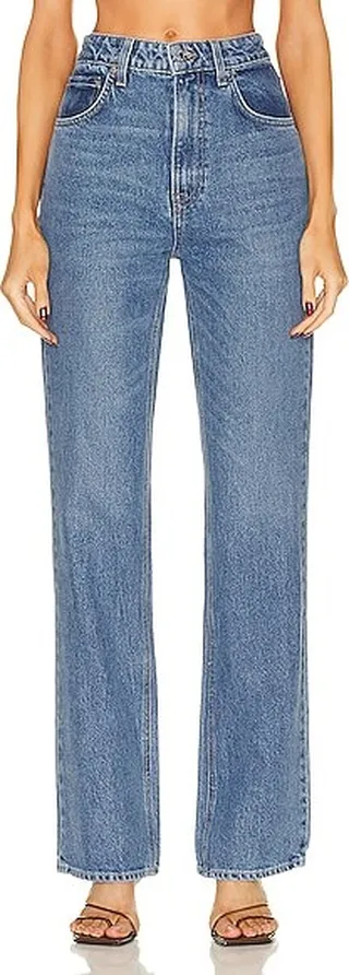 GRLFRND Melanie High Rise Boot Cut in Blue