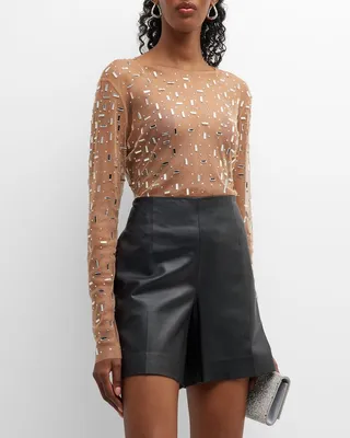 Cey Crystal Mesh Top