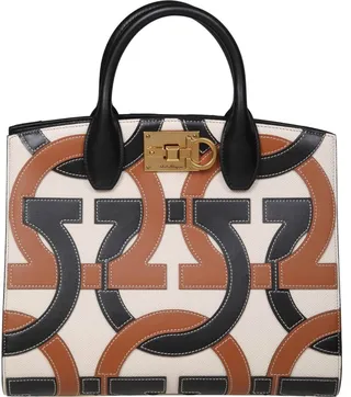 Salvatore Handbag In Inlaid Leather