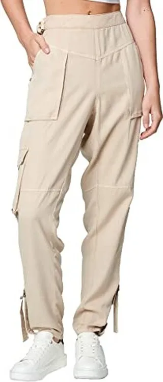 [BLANKNYC] Womens Luxury Clothing Elastic Waistband Cargo Pant