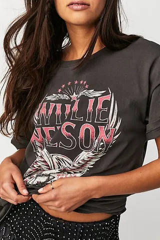 Willie Nelson Eagle Merch Tee by Daydreamer at Free People