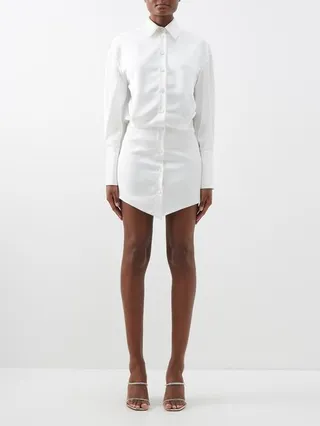 Silvye Satin Mini Shirt Dress